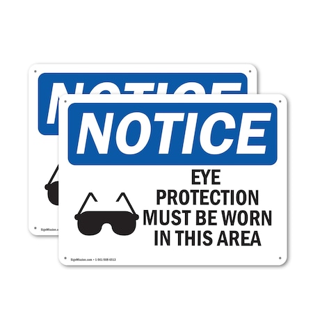 Signmission 7 in Height, 10 in Width, Plastic, Rectangle OS-2PACK-NS-P-710-L-12324